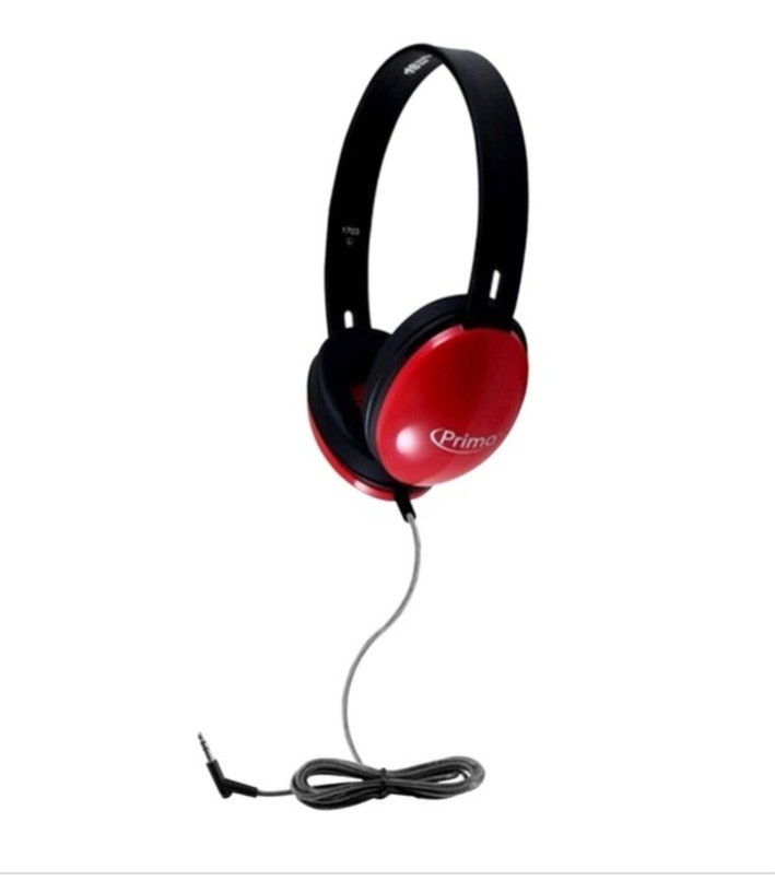 6 Pack Of Hamilton Buhl Primo Stereo Headphones – Red (PRM100R) Brand New