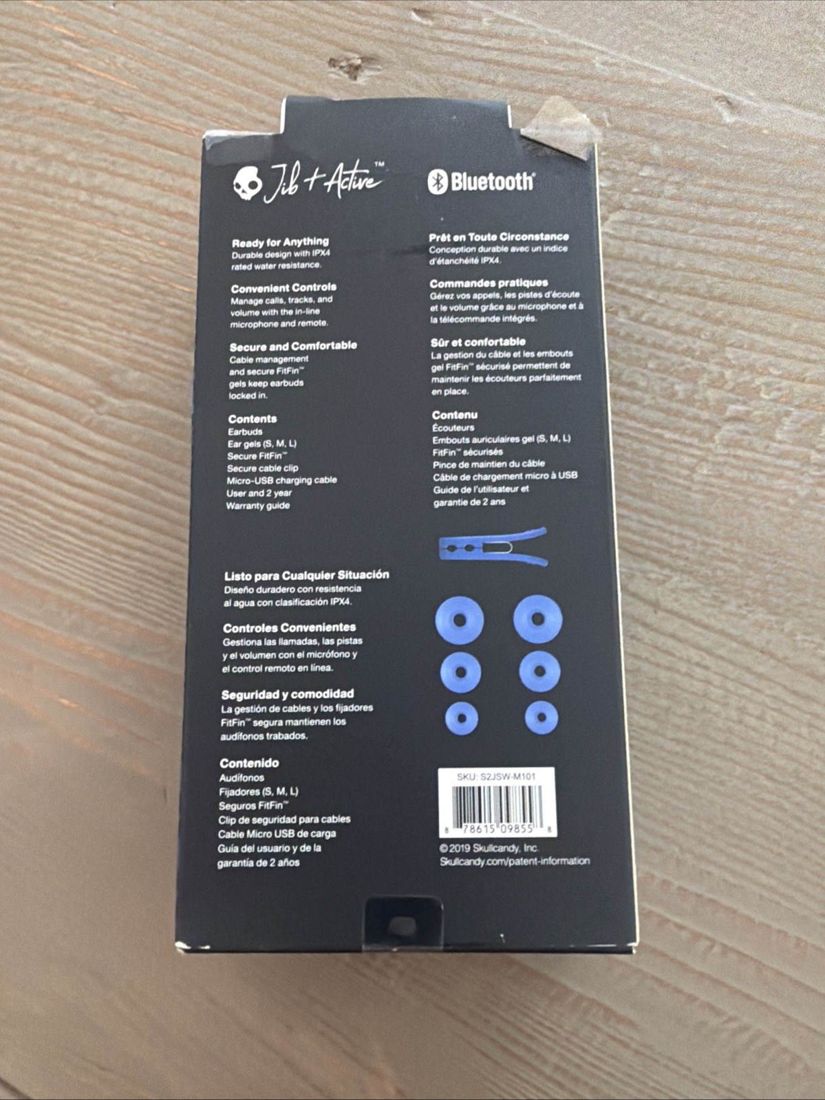 Skullcandy Jib+ Active Wireless Sport Bluetooth In-Ear Earbuds Blue