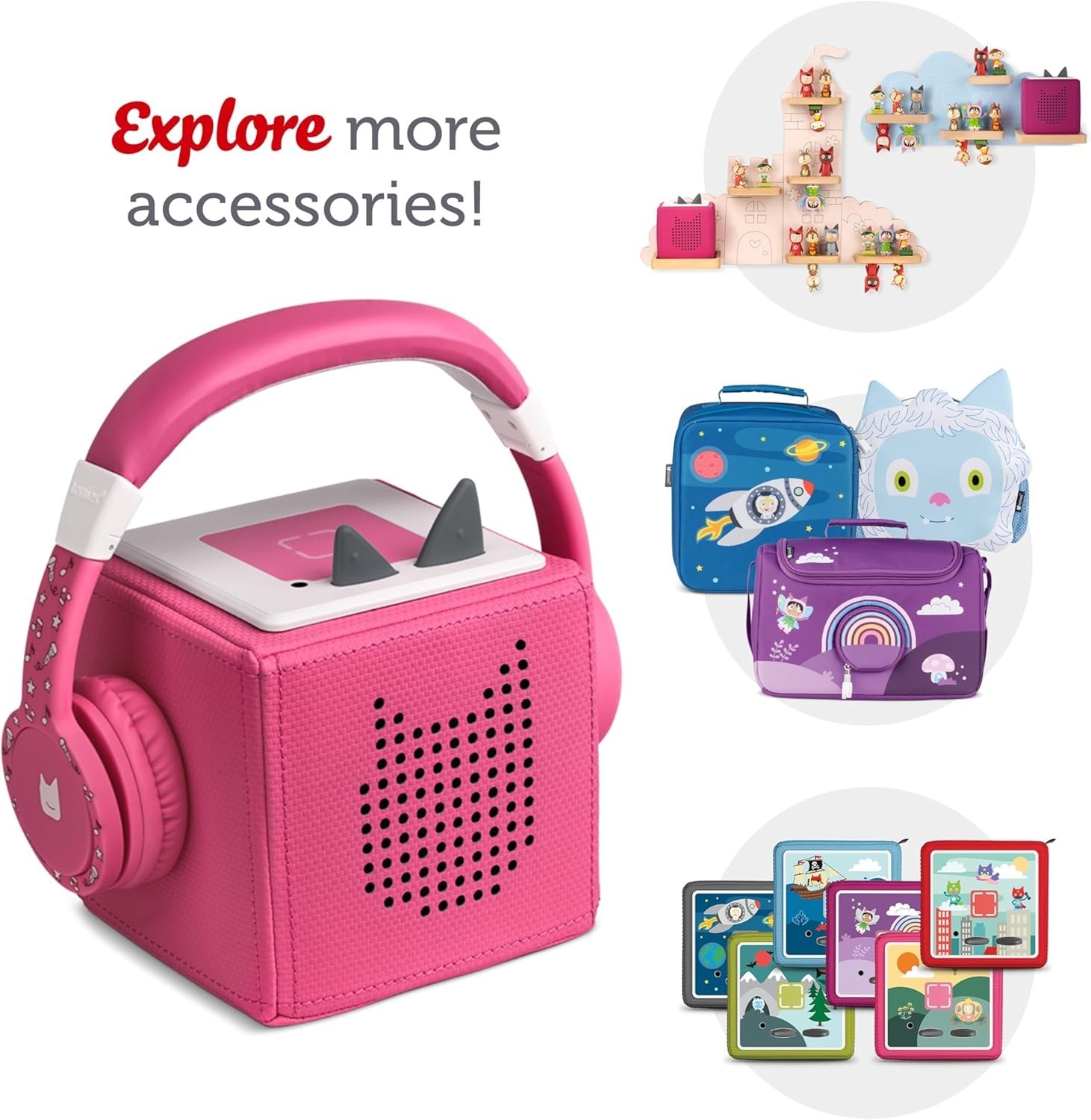 Adjustable On-Ear Headphones for Kids – Pink, Foldable, Travel-Friendly Design