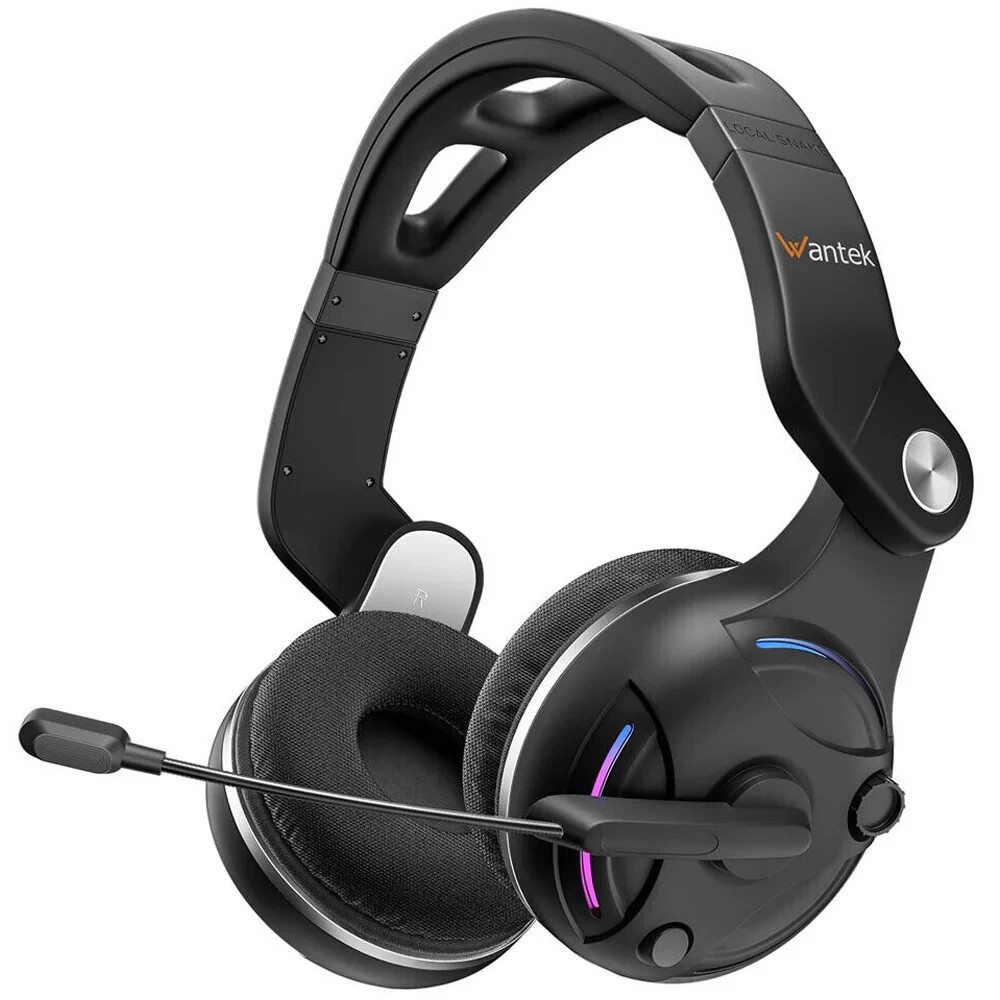 Wantek Bluetooth T2L Headphone with Mic Foldable Wireless Headset 4 PC/Cellphone
