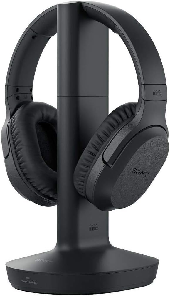 Sony RF400 Wireless Home Theater Headphones for Watching TV, Black