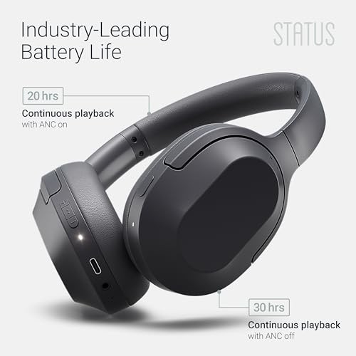 STATUS Core ANC Audio Wireless Headphones Bluetooth Cave Black STA-2001