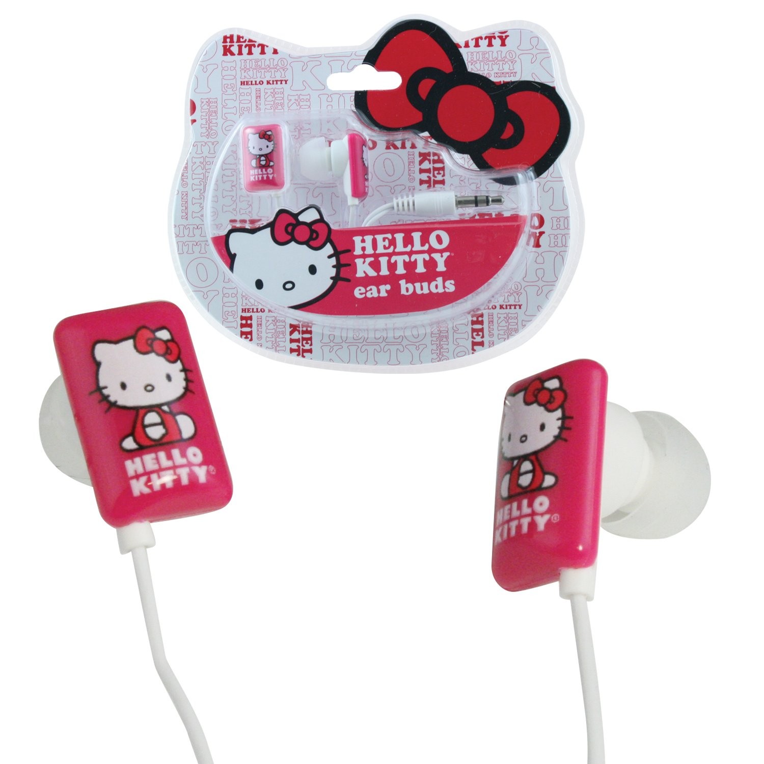 Hello Kitty Earbuds Pink Headphones Compatible with MP3 CD Players iPhones