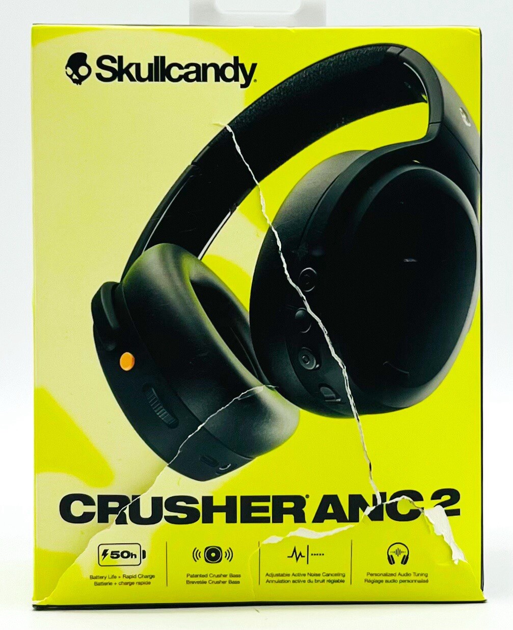 Skullcandy Crusher ANC 2 Bluetooth Wireless Headphones W/ Carrying Bag – Black