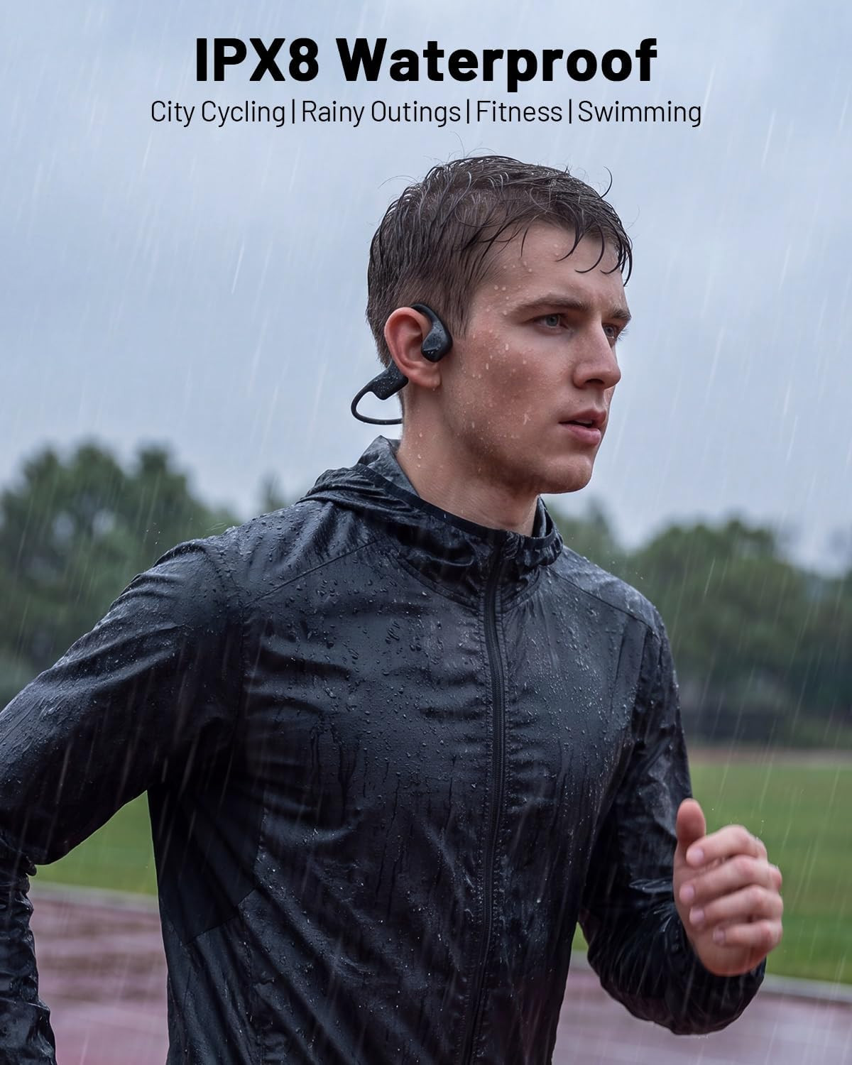 Bone Conduction Swimming Headphones IPX8 Waterproof Open Ear Earbuds | Bone-Air
