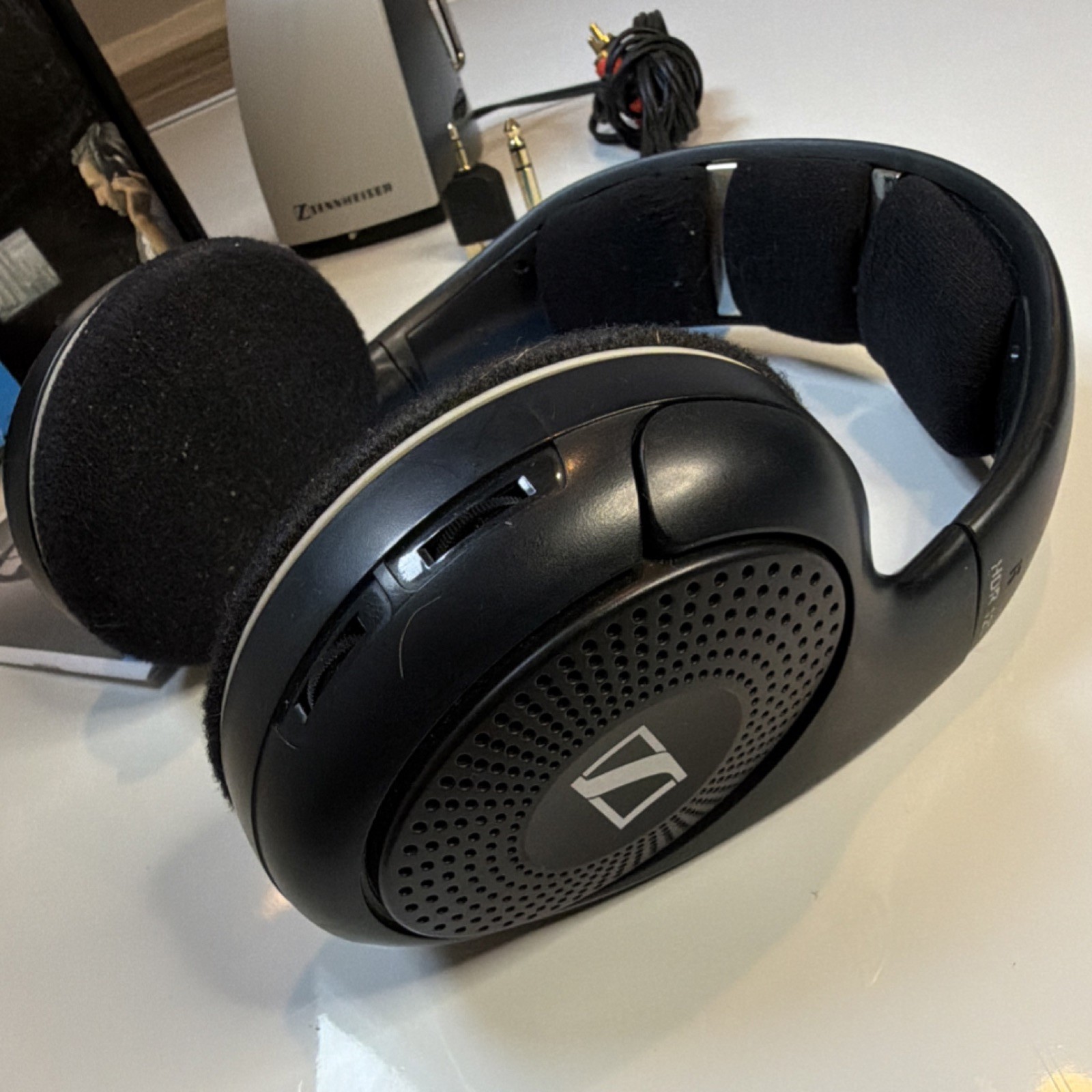 Sennheiser RS120 Wireless Headphones w/ Base Dock Untested Parts/Repair