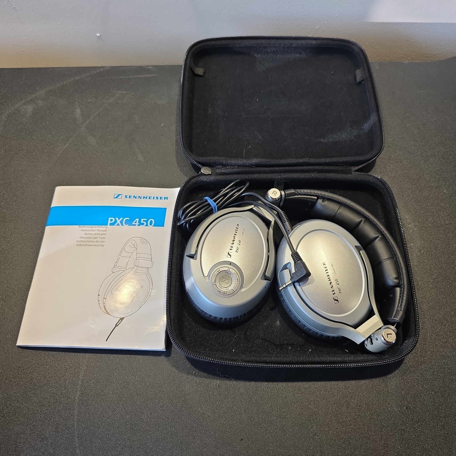 Sennheiser PXC 450 Wired Over The Ear Headphones Noise-Cancelling with Case