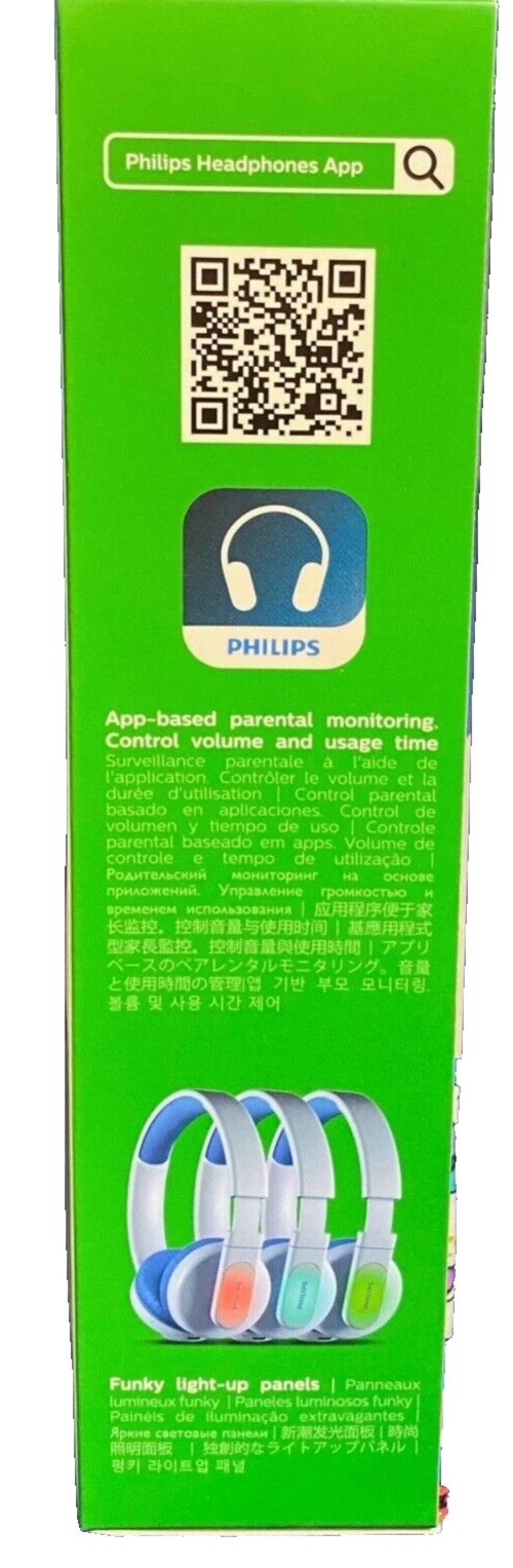 PHILIPS K4206B Kids Wireless On-Ear Headphones-BT-Wired-Parental app control-NEW