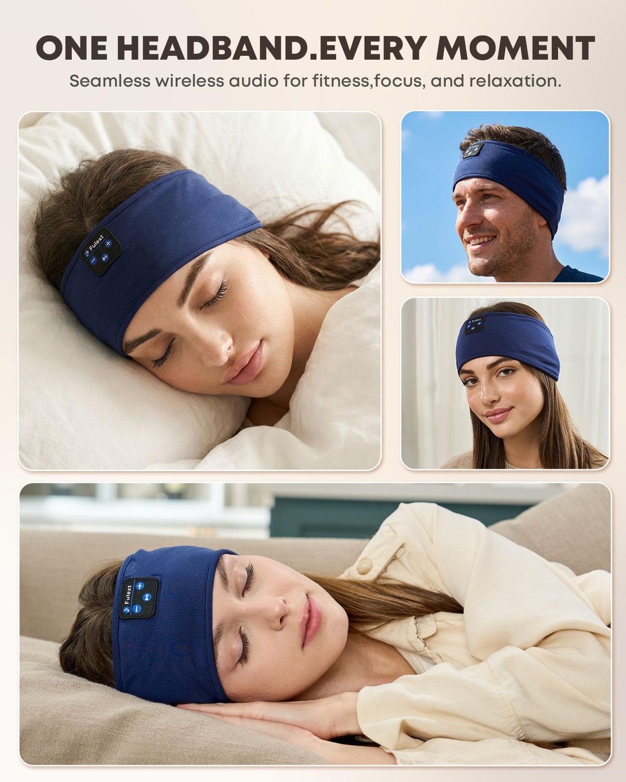 Sleeping Headphones, Sleep Headphones Headband, Women Men Sport Headband, Lon…