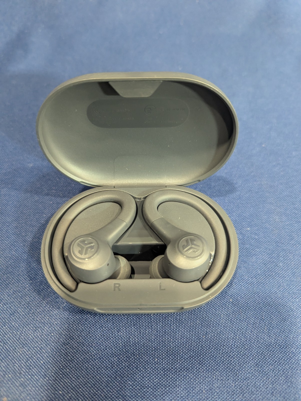 JLab Go Air Sport True Wireless Bluetooth Earbuds wCharging Case Black Tested