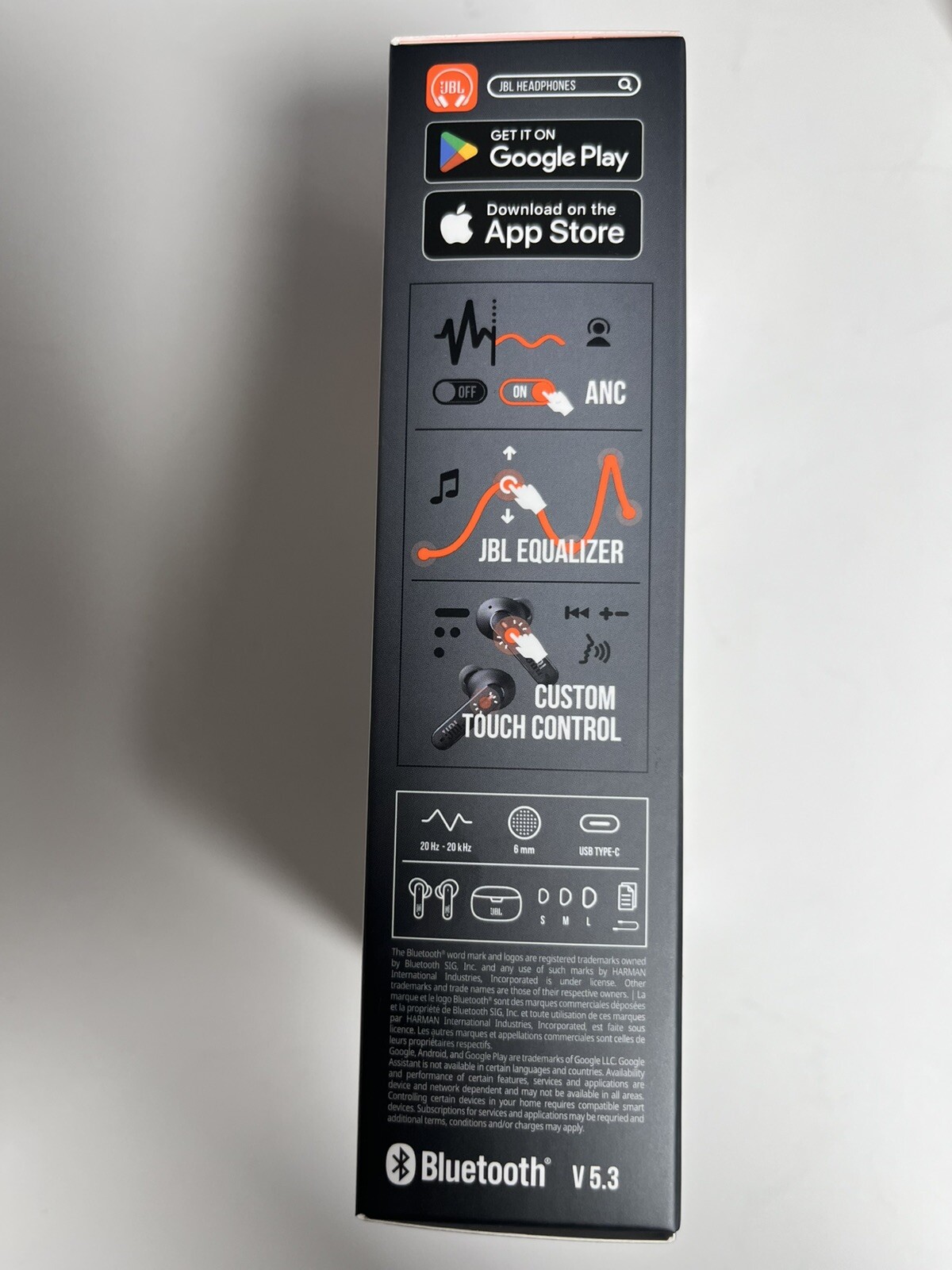 JBL by Harman Tune Beam Earbuds Black Pure Bass Headphones New