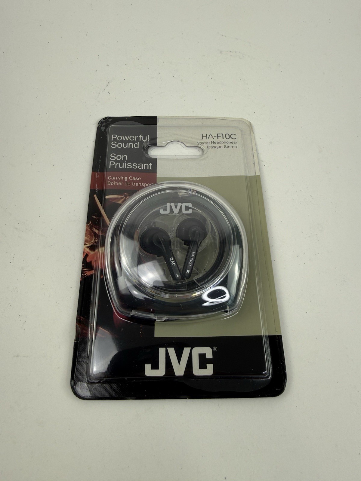 Lot of 2 VINTAGE New Old Stock Sealed JVC HA-F10C Black Headphone Earbuds Case