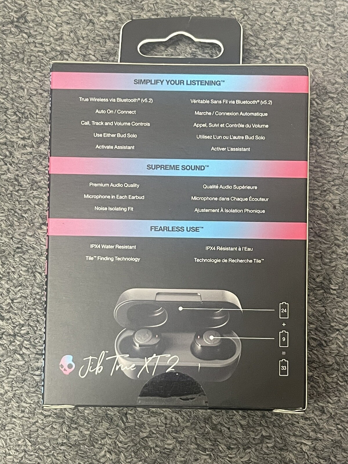 Skullcandy Jib True XT 2 True Wireless Earbuds, Bluetooth v5.2, 33 Hours of Batt