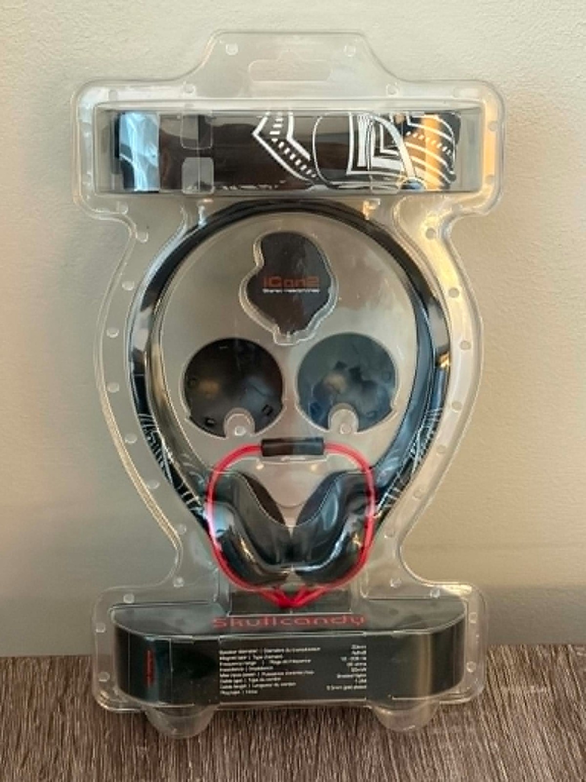 SKULLCANDY ICON 2 HEADPHONES OG ABEL ART BLACK/RED NIB RARE 30 mm