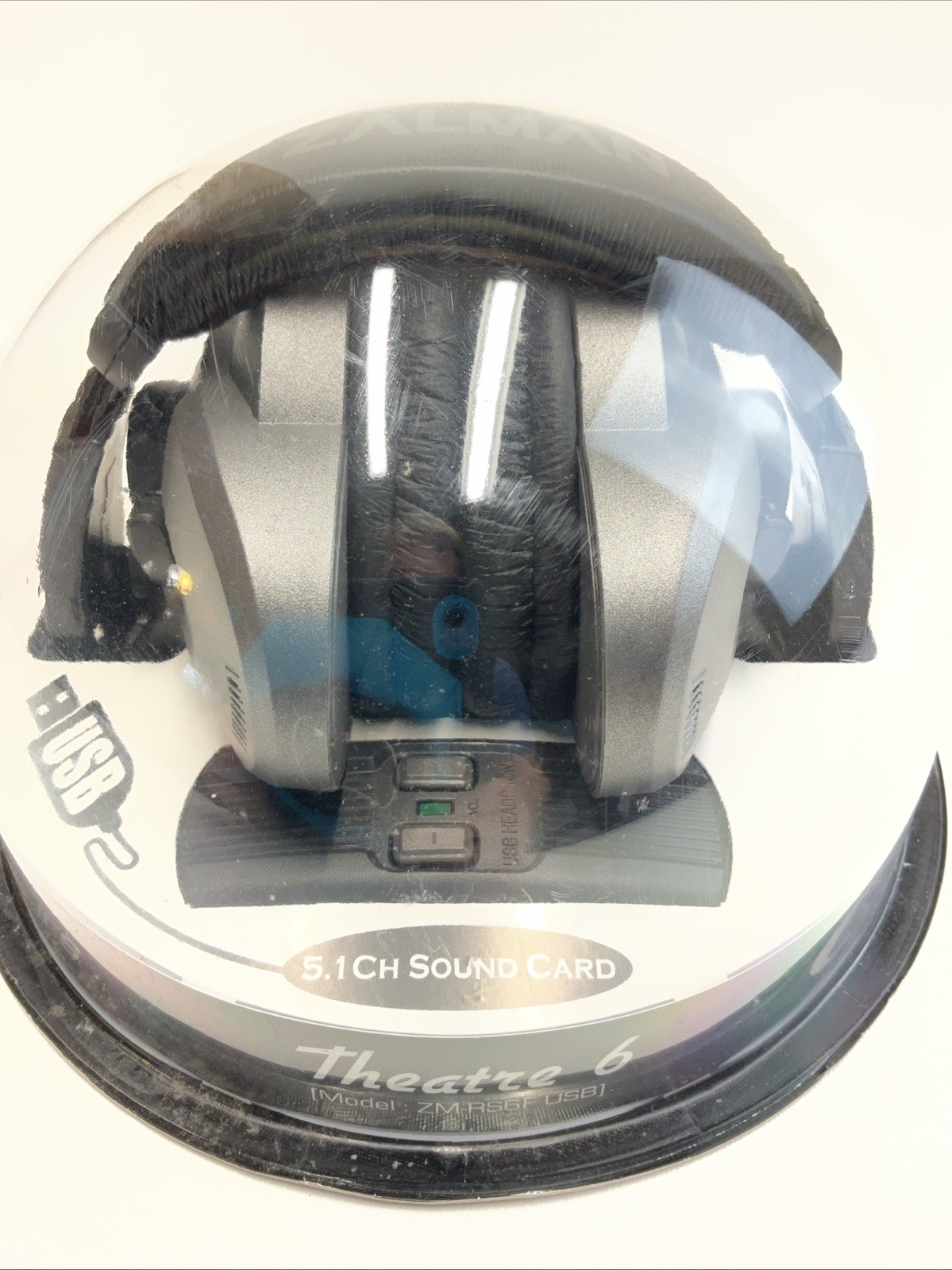 Zalman ZM-RS6F 5.1 Sound Card Headphones Theatre 6 USB NOS VTG