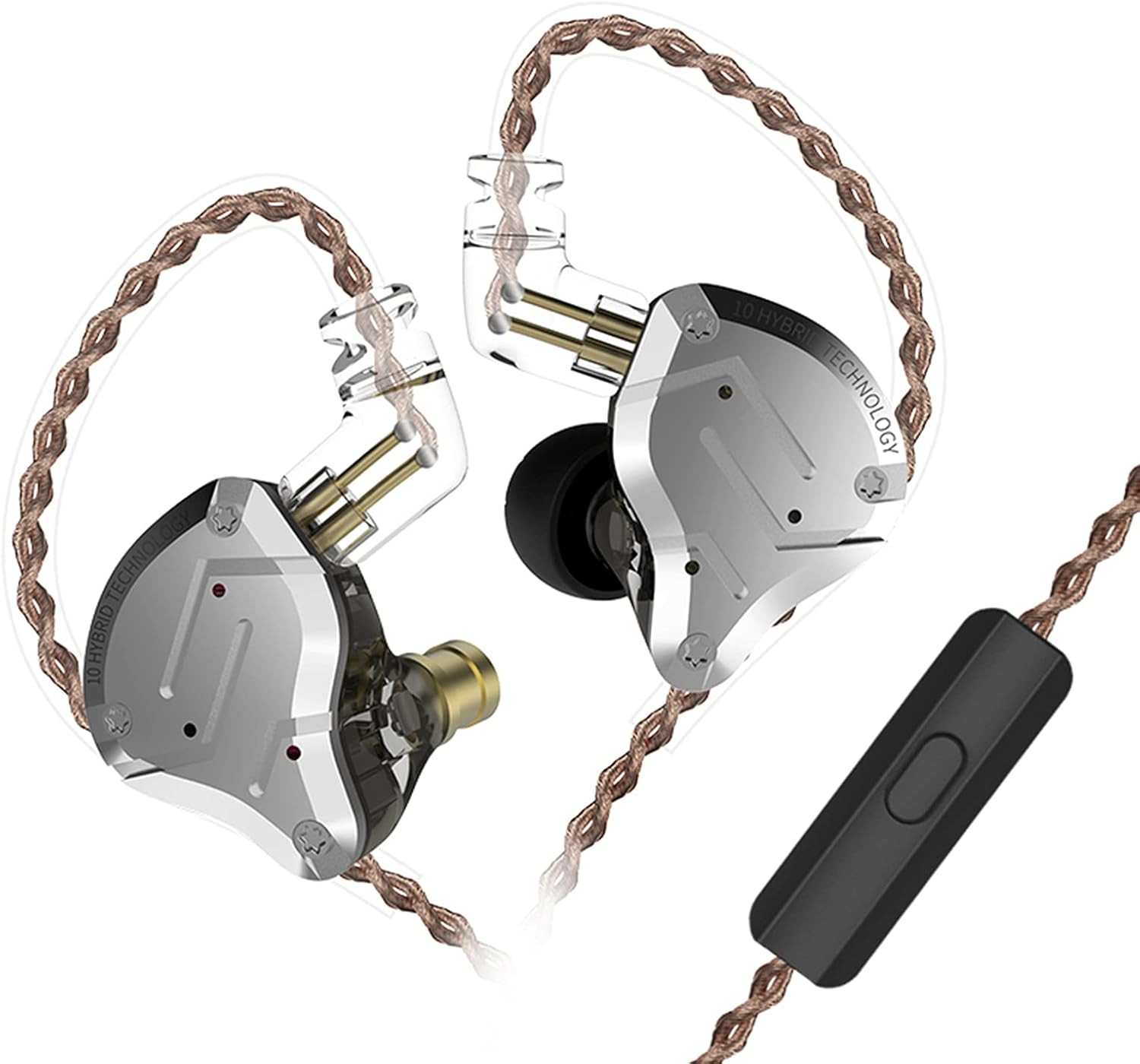 KZ ZS10 Pro in Ear Monitor, 4BA+1DD Hybrid Driver IEM Earphones, Hifi Gaming Ear