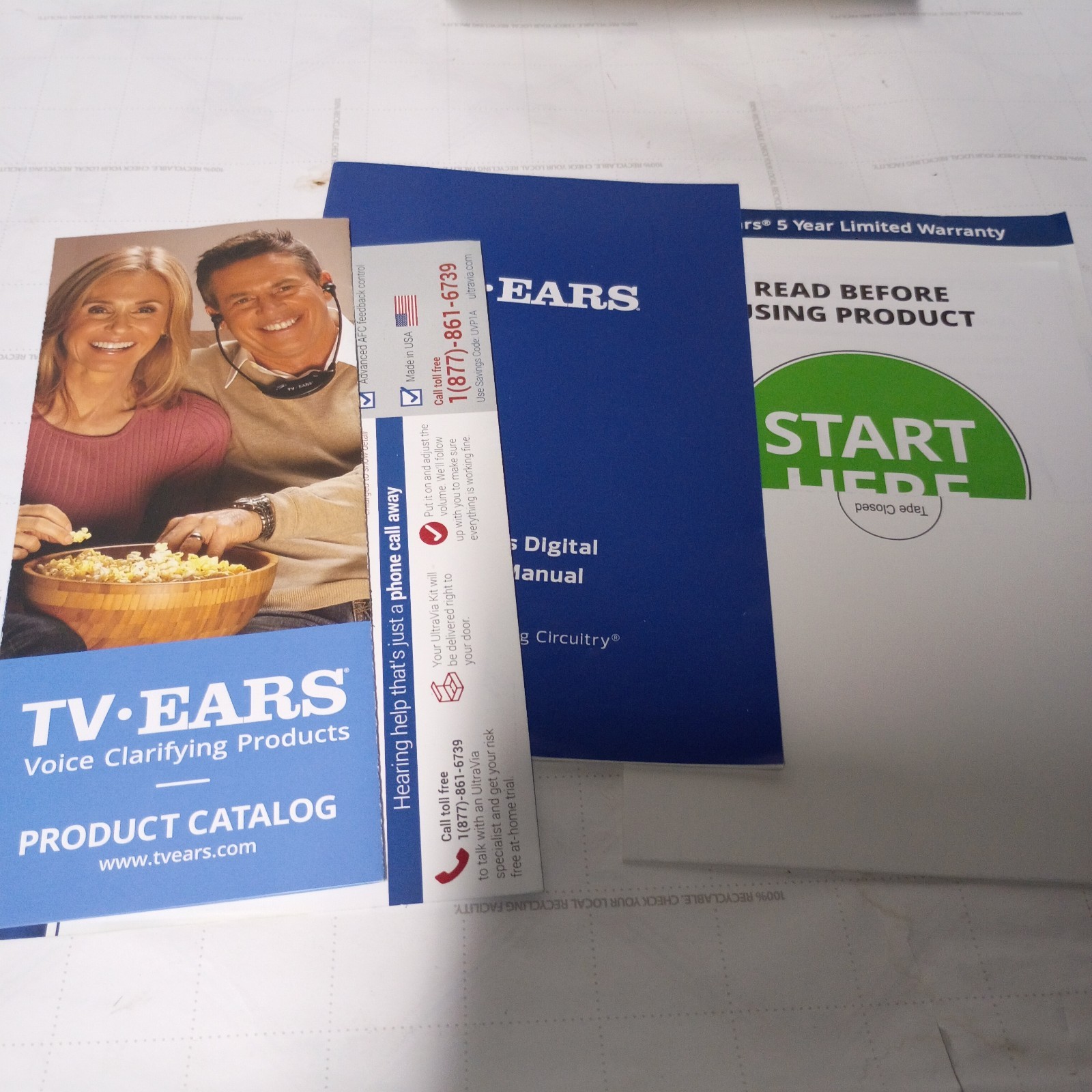 TV Ears Digital Wireless Voice Clarifying Headset- For PARTS ONLY Tested