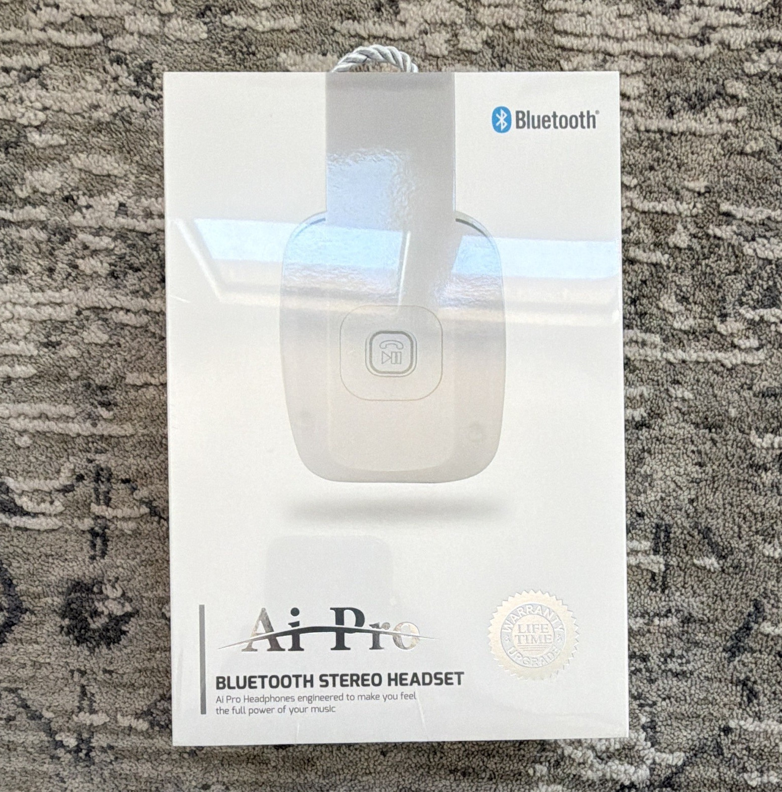 Ai Pro AIPRO-200 PLUS Bluetooth Over-Ear Foldable Headset Mic Noise Cancel White
