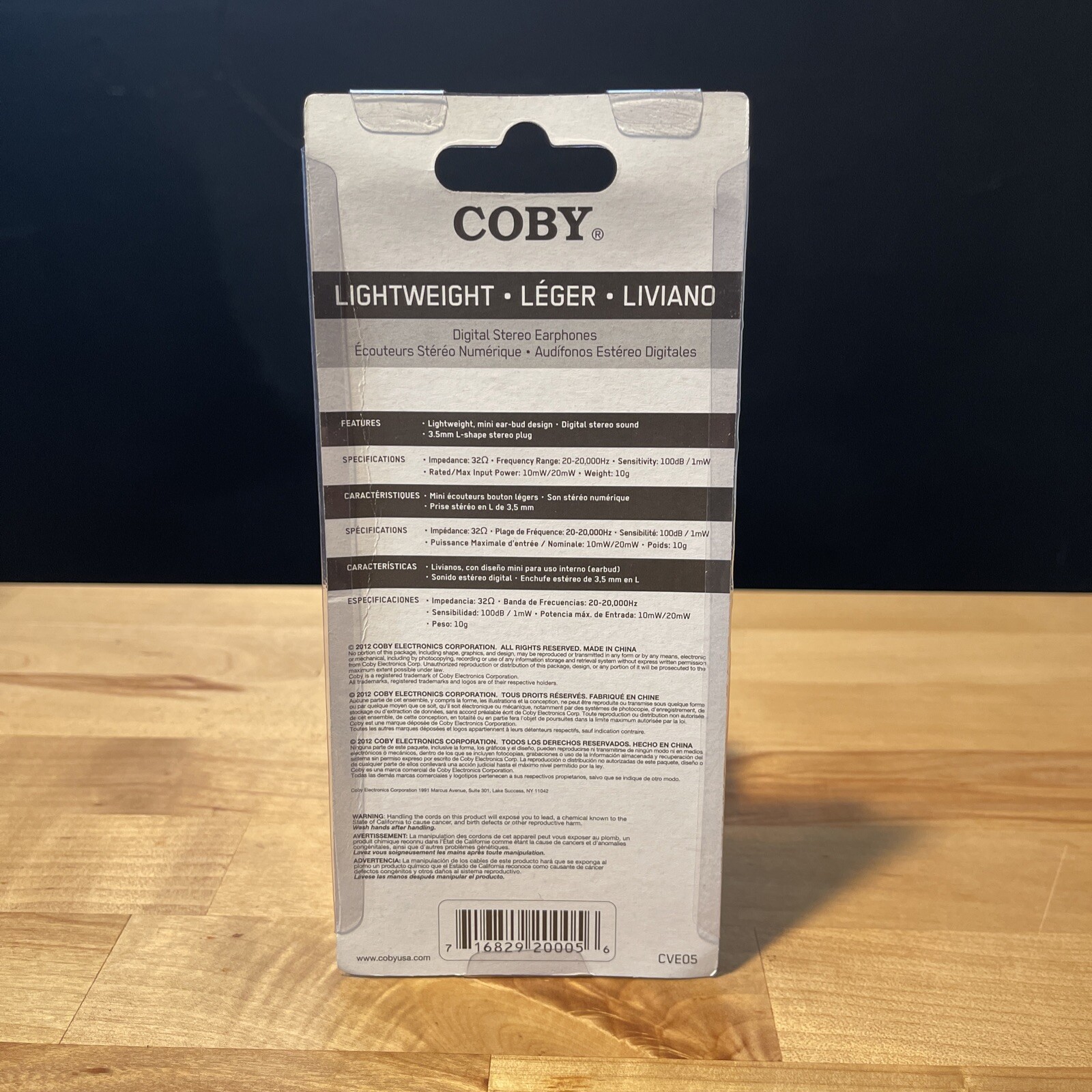 Coby CVE05 Headphones – Silver Digital Stereo headphones With 3.5mm Lshape Port