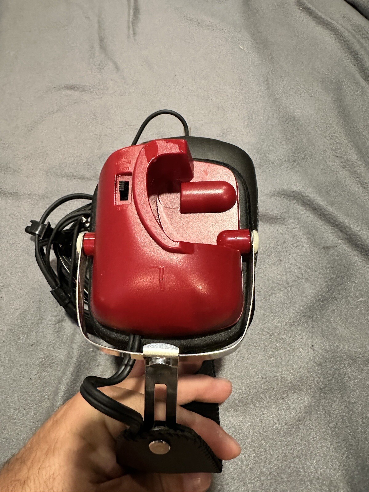 Vintage 70’s JVC HM-100E Binaural Mic Microphone Stereo Boombox Headphones Red