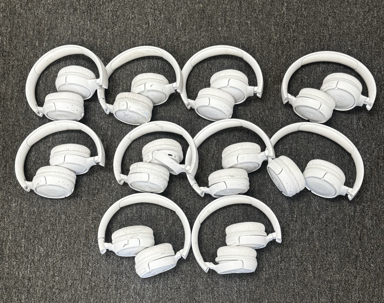 [LOT OF 10] TESTED JBL Tune 520BT Bluetooth Wireless On-Ear Headphones – White