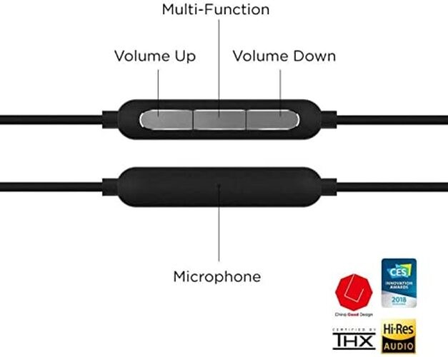 Silver Triple Driver In-Ear Earphones with High Resolution – Silver