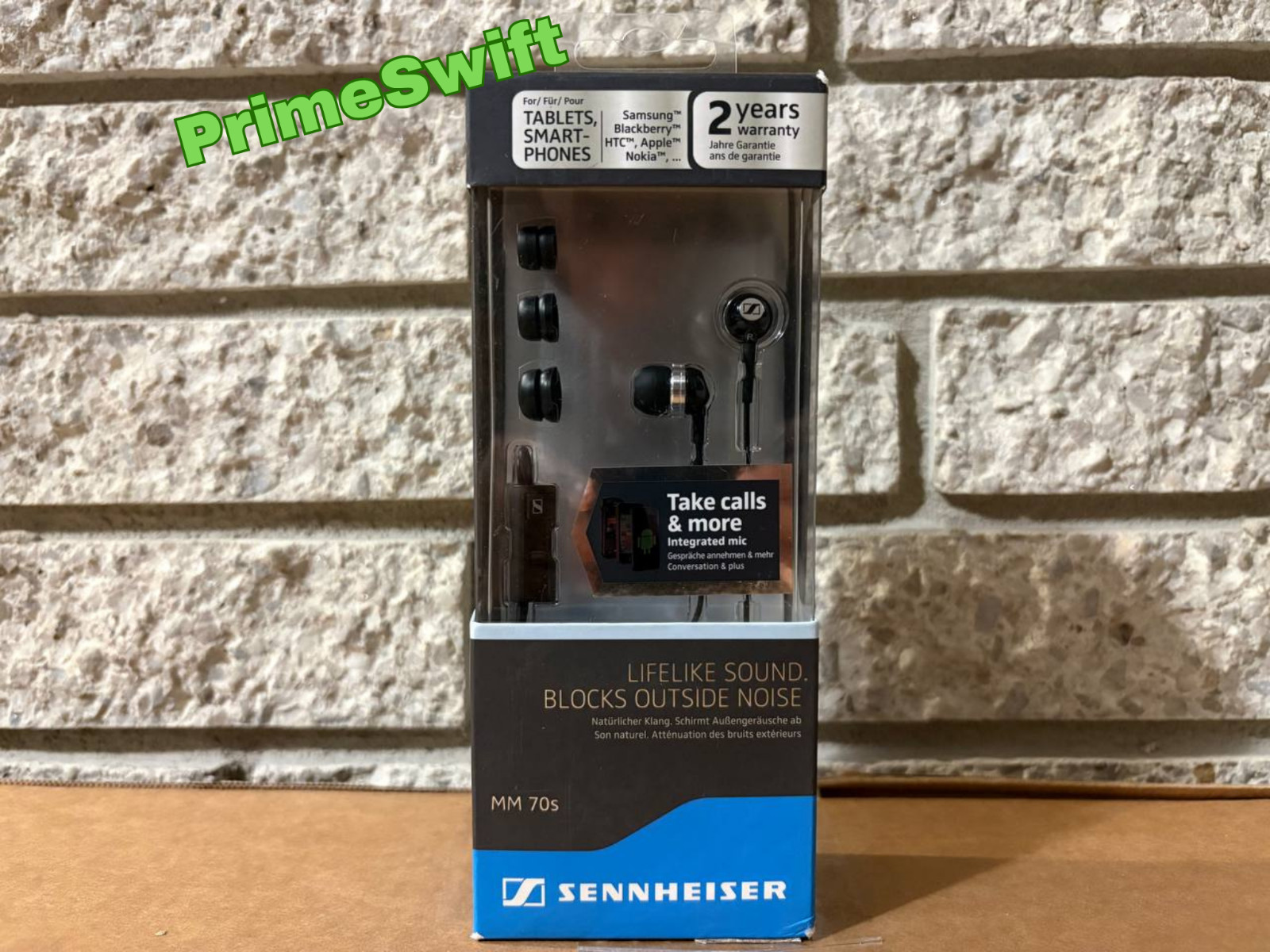 Sennheiser MM 70s In-Ear Headphones With Mic – Noise Isolation, 1.2m Cable