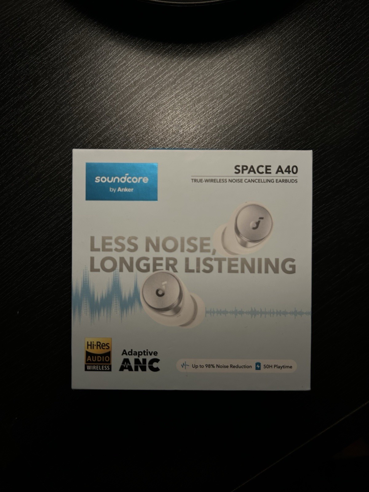 soundcore Space A40 True Wireless Noise Cancelling Earbuds Hi-Res Audio White