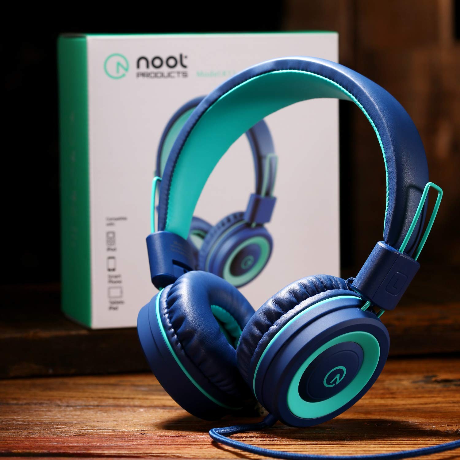 Kids Headphones – noot products K11 Foldable Stereo Tangle-Free 3.5mm Jack Wi…