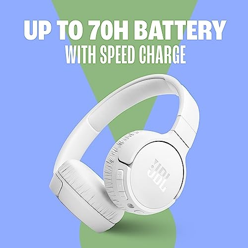 JBL TUNE 670NC ADAPTIVE NOISE CANCELLING SMART AMBIENT WIRELESS ON-EAR – WHITE