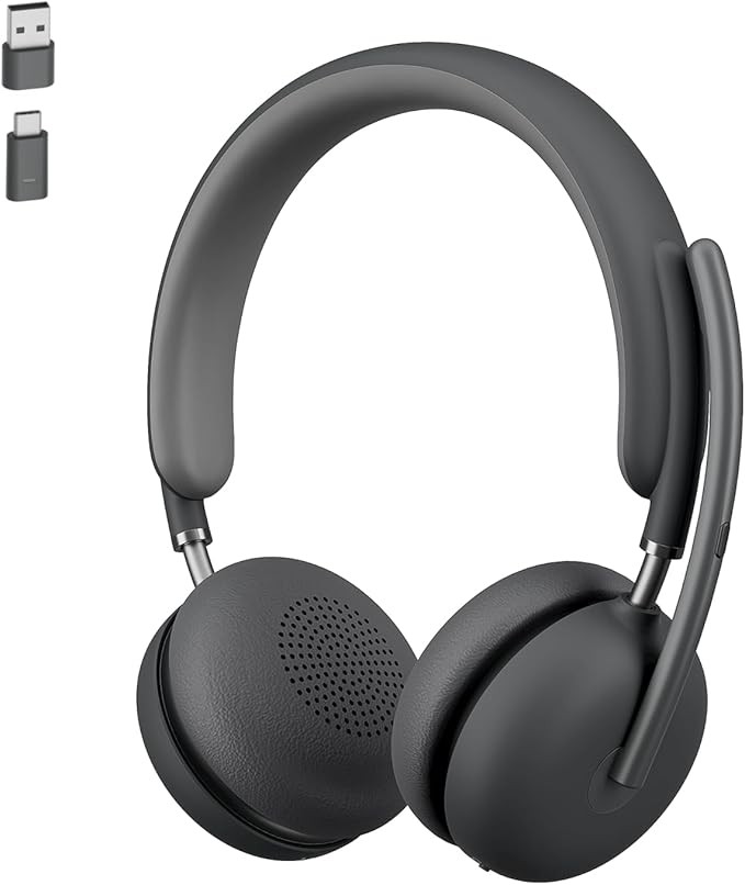 NEW Logitech Zone 950 ANC Wireless Bluetooth USB Headphones Headset Microphone