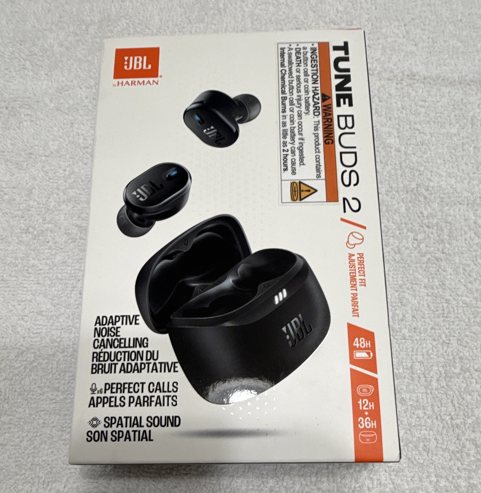 JBL Tune Buds 2 Bluetooth Adaptive ANC In-Ear Earbuds Black