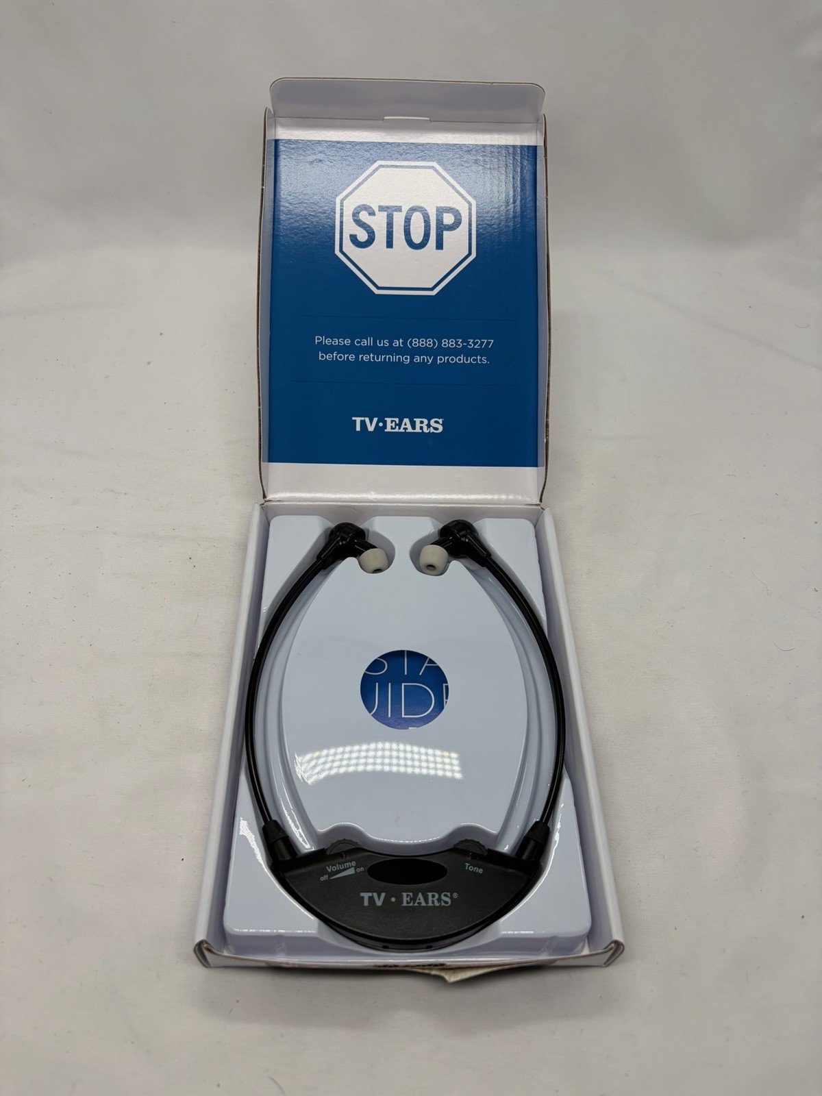 TV Ears 5.0 No. 21502F Complete In Box New Rechargeable Batteries Installed