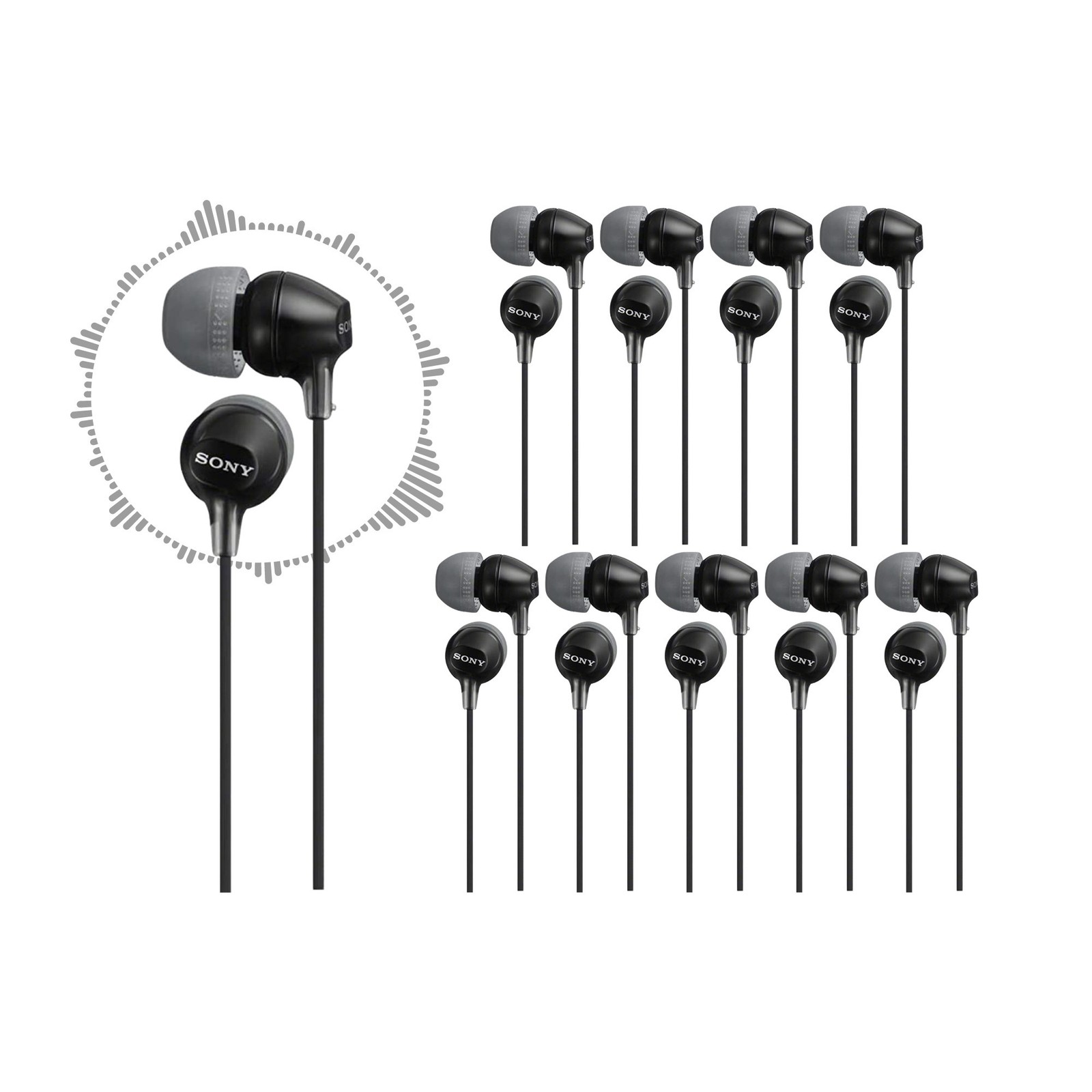 Sony MDREX15LP Fashion Color EX Series In Ear Earbud Headphones 10 pack