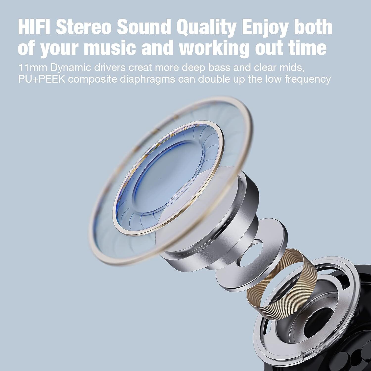 Waterproof Bluetooth 5.0 Earbuds Stereo Sport Wireless Headphones in Ear Headset