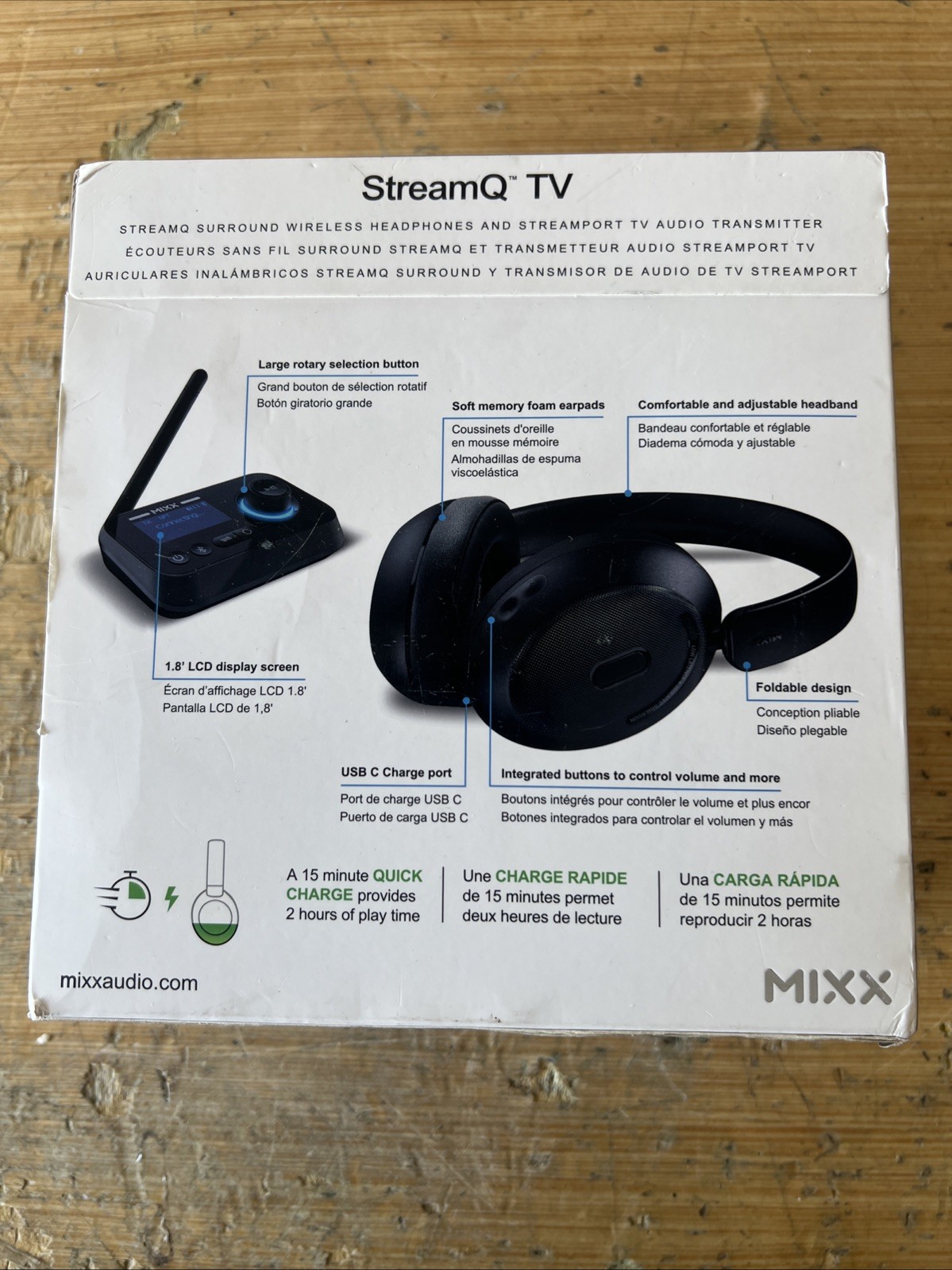 StreamQ TV Bundle, Over-Ear Headphones, Audio Transmitter