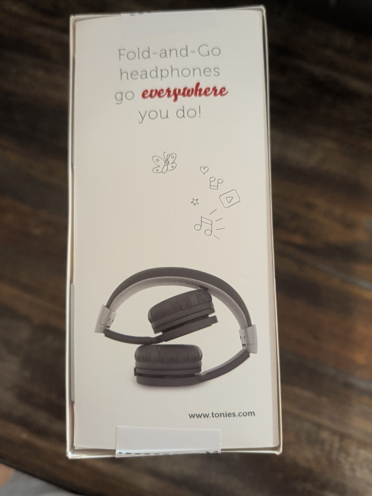 Tonies Aux Cord Headphones On-Ear Foldable Audio 85dB Gray Wired 3.5mm Toniebox