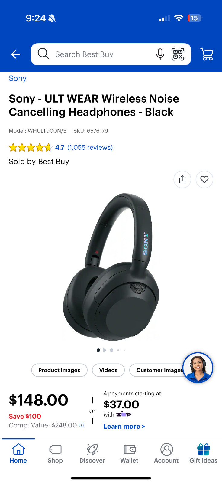 Sony ULT WEAR WH-ULT900N/B (Black)