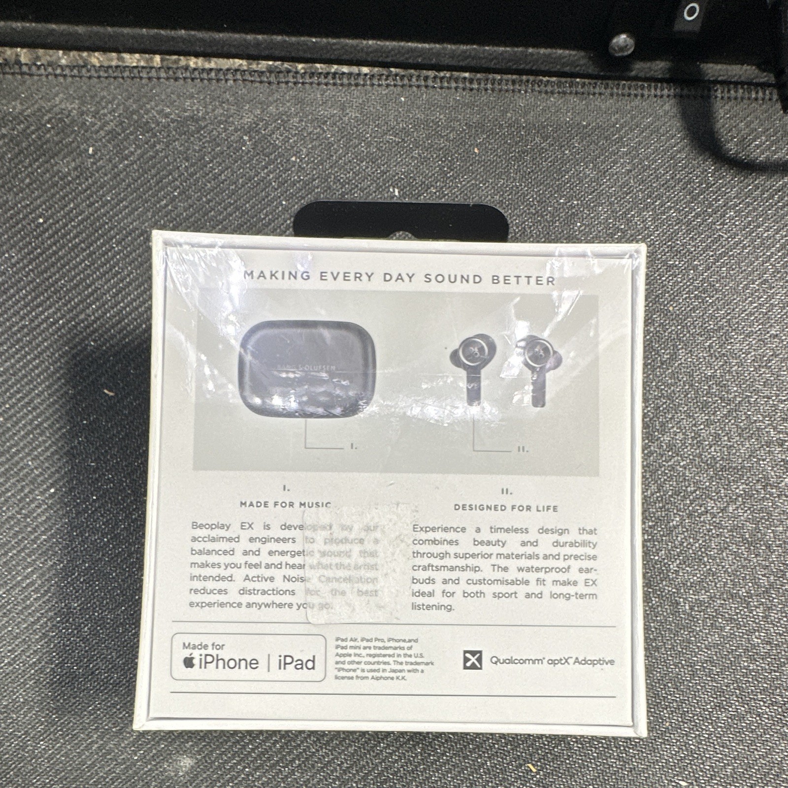 Bang & Olufsen Beoplay EX ANC Waterproof In-Ear Bluetooth Earbuds, Black