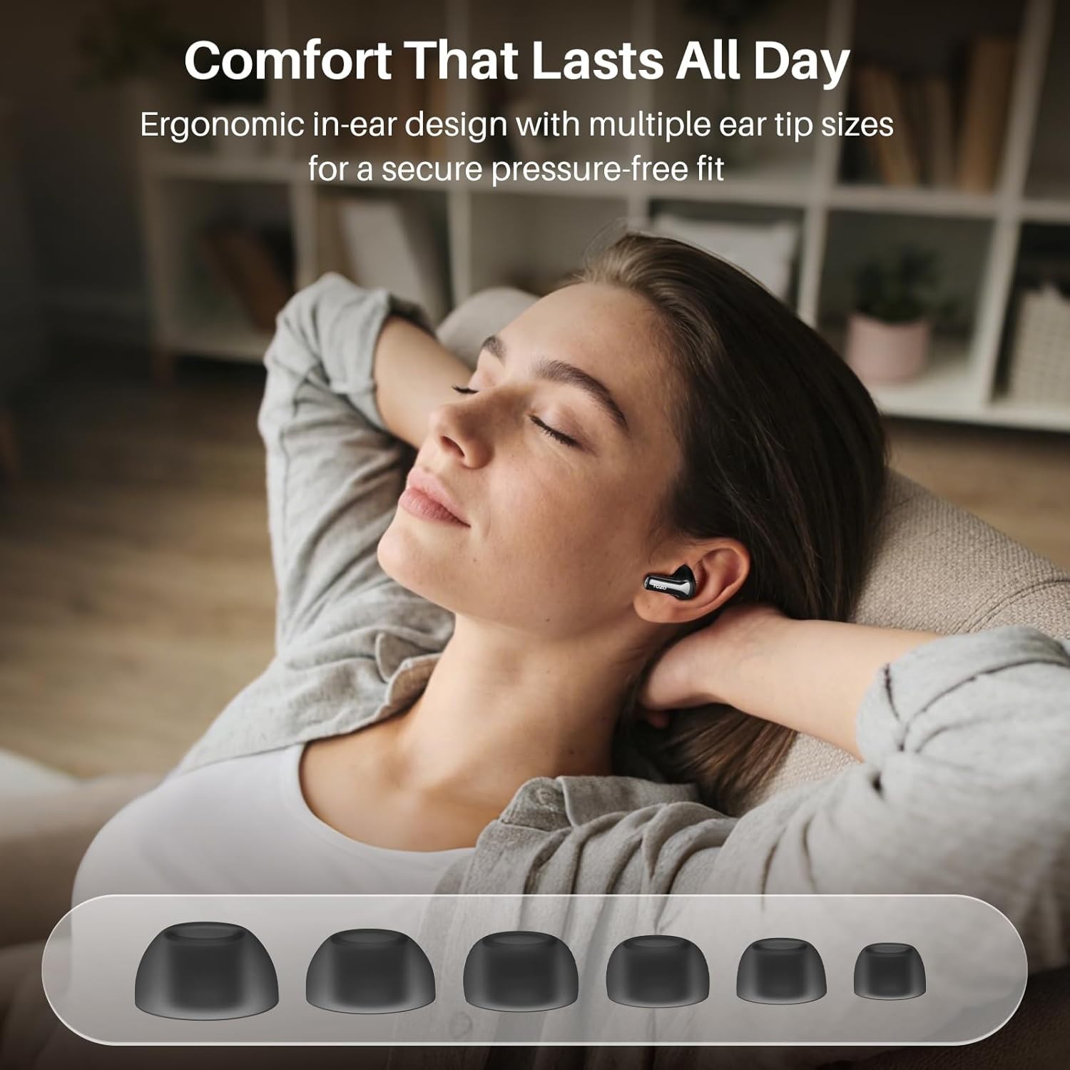 68-Hour ANC Wireless Earbuds with 6 Mics & Waterproof Design for All-Day Use