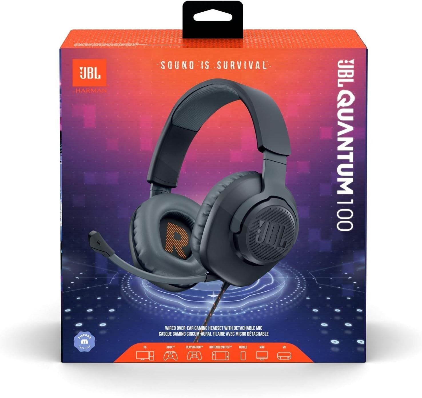 JBL Quantum 100 Gaming Headset – Black
