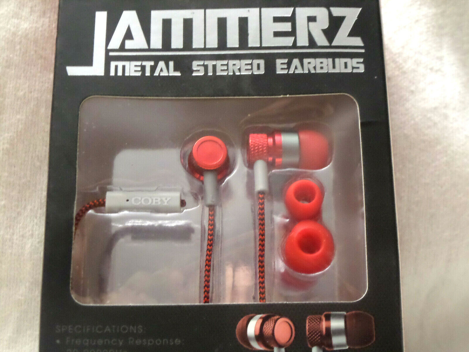 New Coby CVE-200 Jammerz Metal Stereo Earbuds With built-in Microphone CVE200