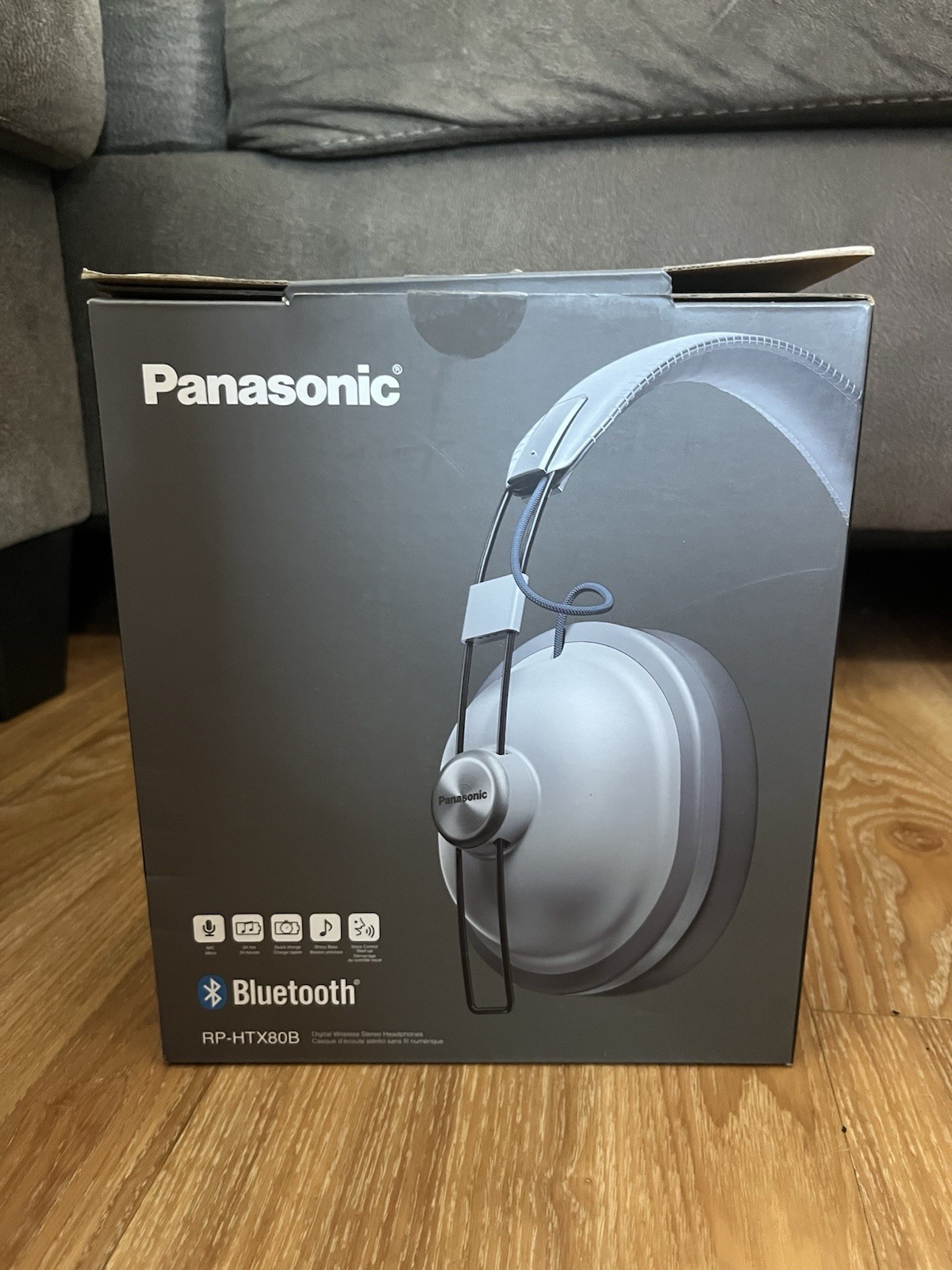 Brand New Panasonic RP-HTX80B Wireless Bluetooth Headphones Free Shipping