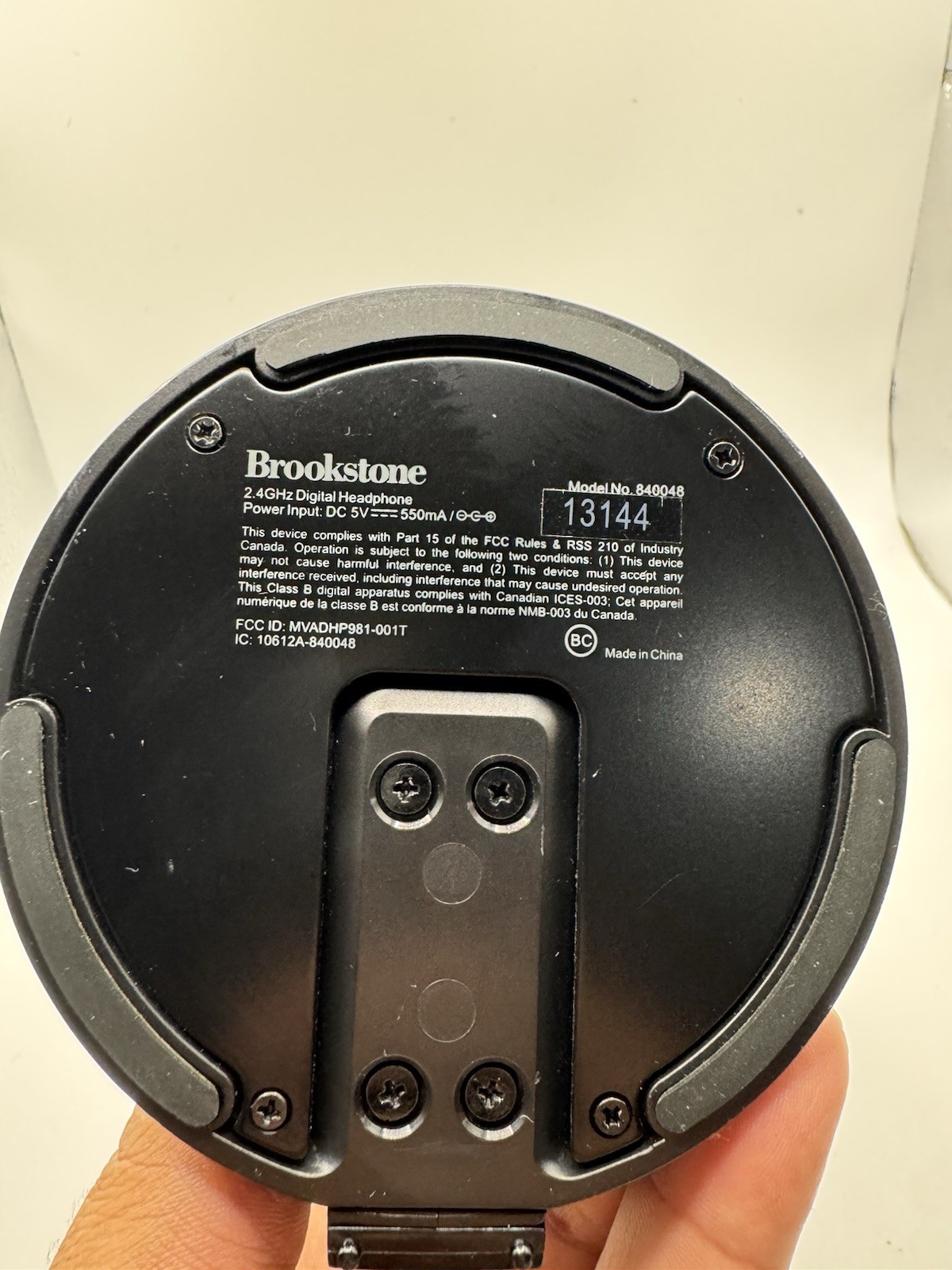 base for only Brookstone 2.4 GHz Wireless TV Headphones Over Ear 840048