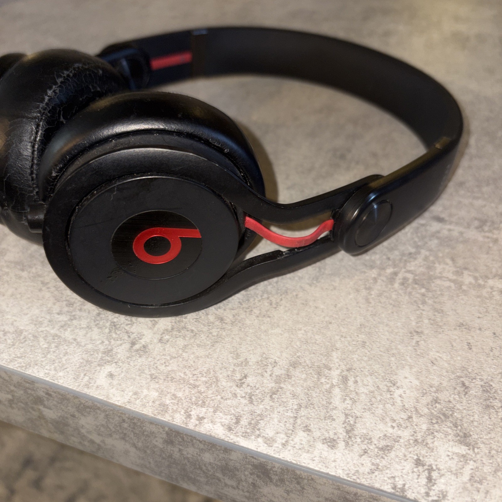 Beats Mixr by Dr. Dre Monster Ed Headphone Black/Red Tested No Original Cord G6