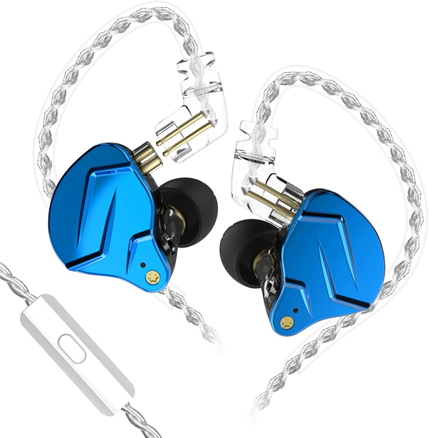 KZ ZSN Pro X in Ear Monitor Earphone 1BA 1DD with mic, X-blue