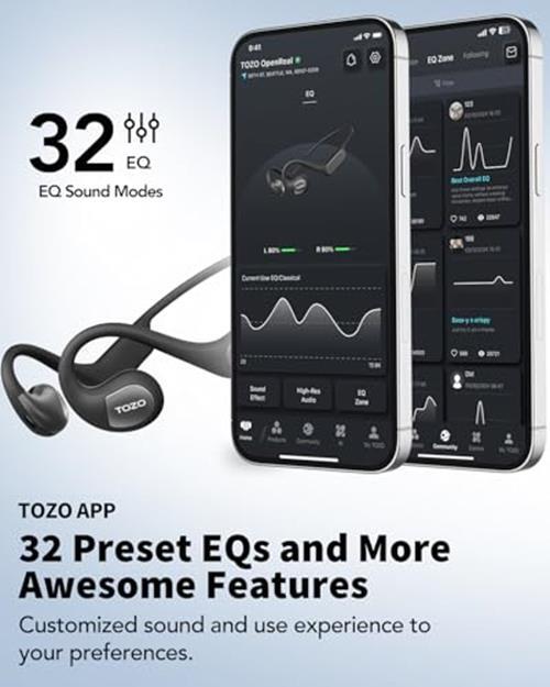 TOZO OpenReal Open Ear Headphones Bluetooth 5.3 Air Assorted Colors