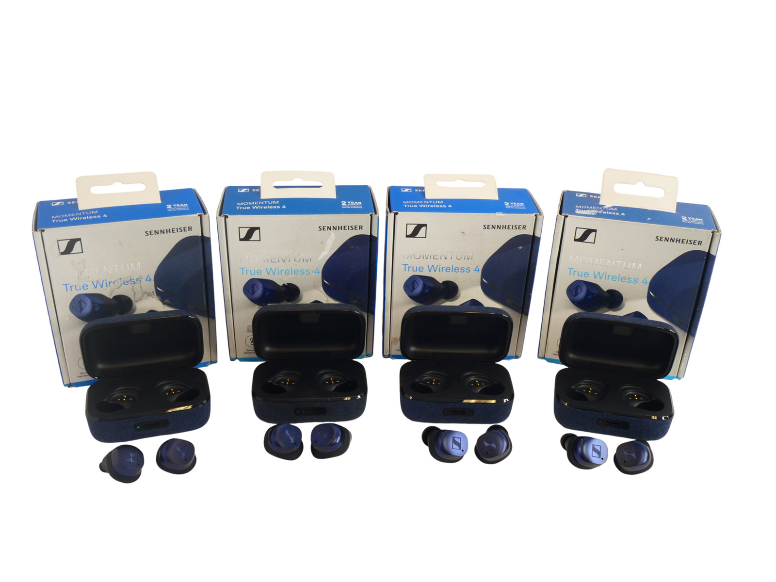 Lot of 4 Sennheiser Momentum True Wireless 4 MTW4 Earbuds – Denim