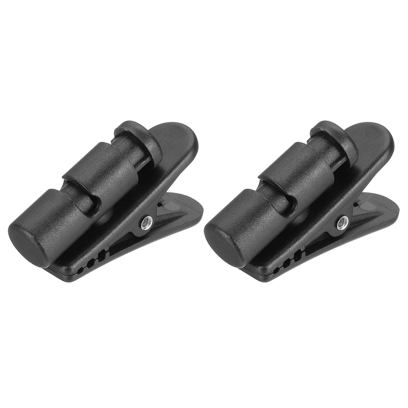 2 Pcs 360 Degree Rotate Headphone Wire Clip 1.46″x0.45″x0.79″ Black