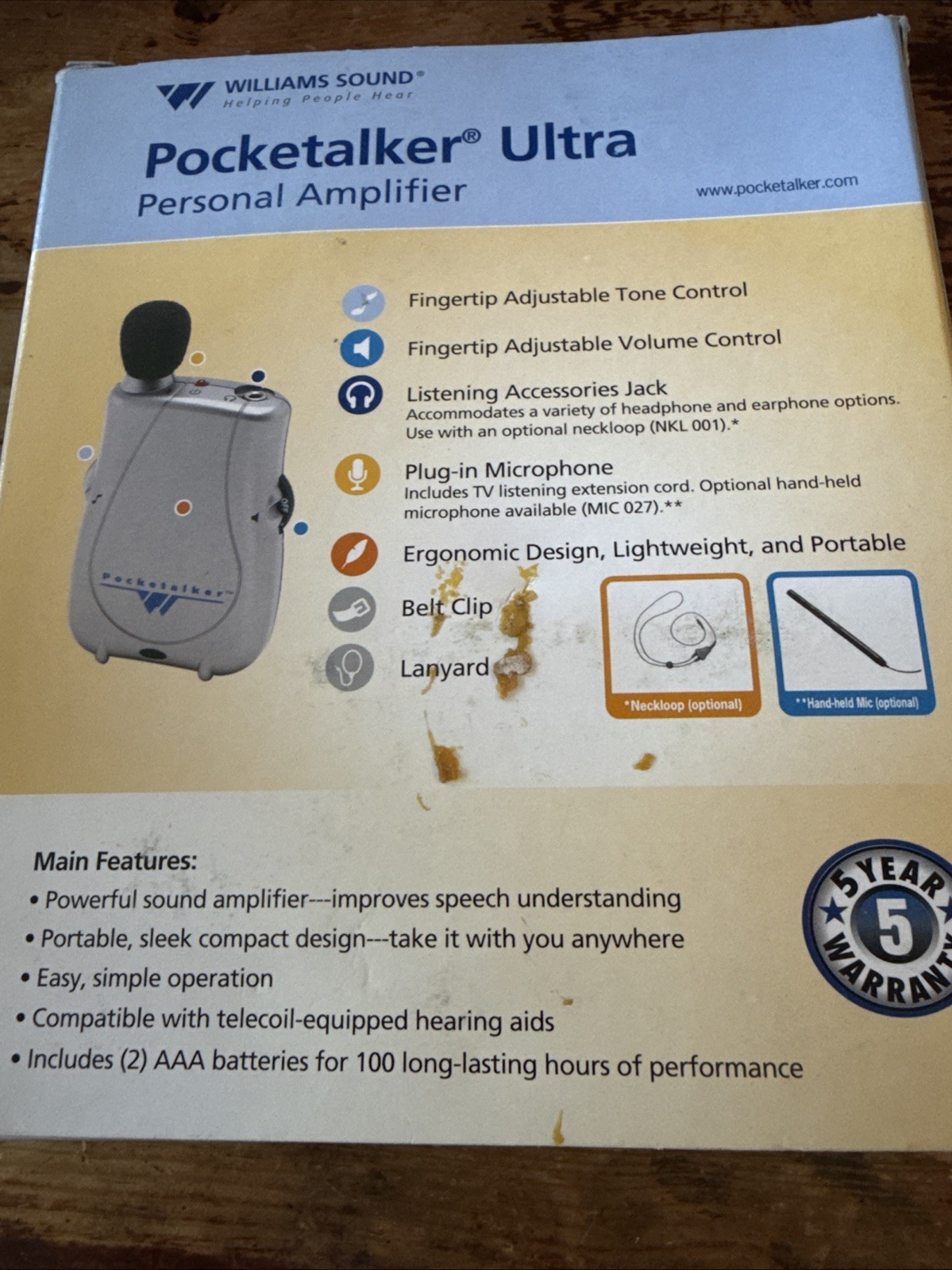 Williams Sound Pocketalker Ultra Personal Sound Amplifier